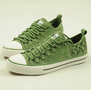  情侣鞋子夏季水洗透气帆布鞋低帮鞋男韩版潮英伦板鞋系带休闲男鞋