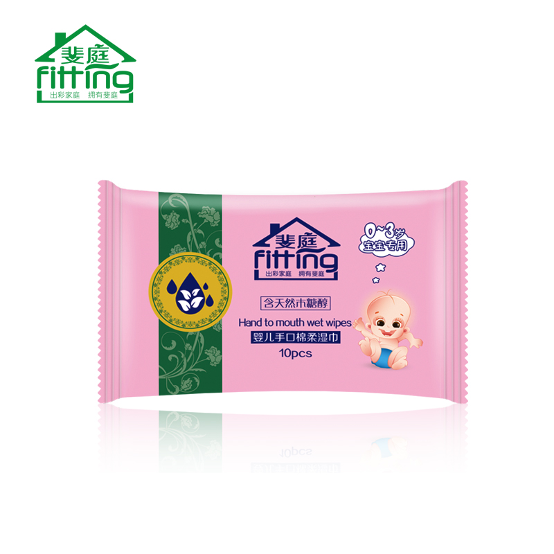 baby Cotton soft Wet wipes natural xylitol No flavor No Alcohol 10 Piece portable equipmentin the Diapers/Care/Feeding/Push lathe , Wipes category - from Buy2taobao.com to provide professional Taobao agent buy service