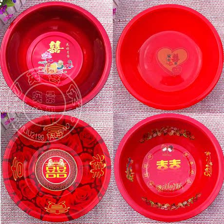 结婚必备瓷盆 喜庆用品 女方新娘陪嫁妆洗脸盆