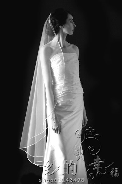 Yarn happiness modelling grace Simplicity Satin Hemming Headdress /145cmin the Accessories/Leather belt/Hat/Muffler , Wedding dress accessories , Veil category - from Buy2taobao.com to provide professional Taobao agent buy service