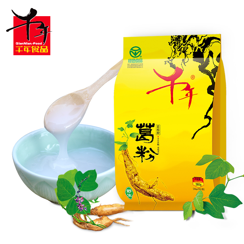 千年绿色食品 天然葛根粉380g2袋女性辅食代餐粉 无添加蔗糖葛粉在类目 咖啡/麦片/冲饮, 天然粉粉食品中 - 来自Buy2taobao.com提供专业的淘宝代购服务