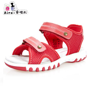  儿童节博宾尼童鞋 新款 男童凉鞋女童凉鞋  鱼嘴露趾 红