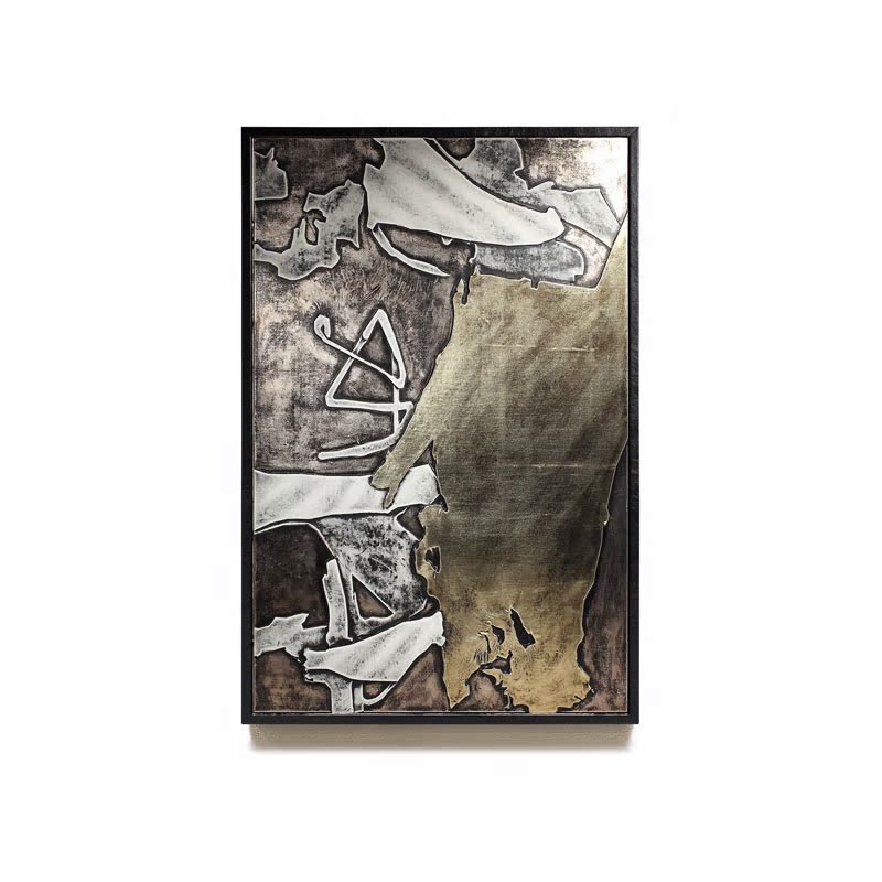 Good blessing to Cowhide Art Decorative painting modern Simplicity relief Abstract Gold and Silver Abstract mural seriesin the Home accessories , Decorative painting , Modern decorative painting category - from Buy2taobao.com to provide professional Taobao agent buy service