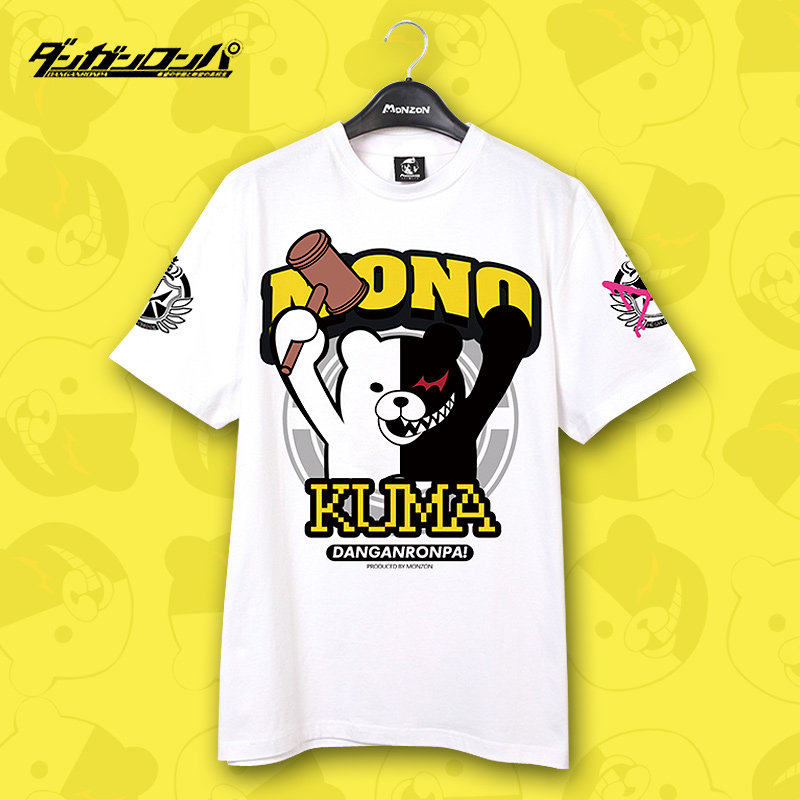 Diffuse tracer projectiles on the break dance of projectile bear black and white short sleeve t shirt cotton around anime cartoon clothes