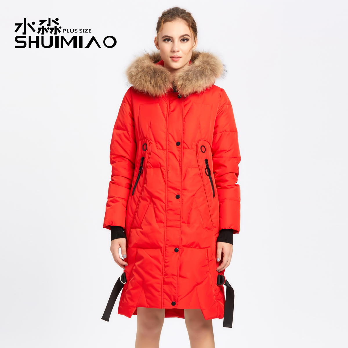 Big size dress 2018 fat mm Winter jacket 200 Hair collar Korean Edition keep warm Down jacket 2301in the Women's clothing/Boutique , Large size women category - from Buy2taobao.com to provide professional Taobao agent buy service