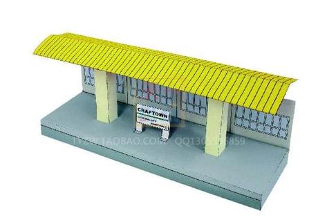 火车站月台★益智3D纸模型 DIY亲子手工折纸