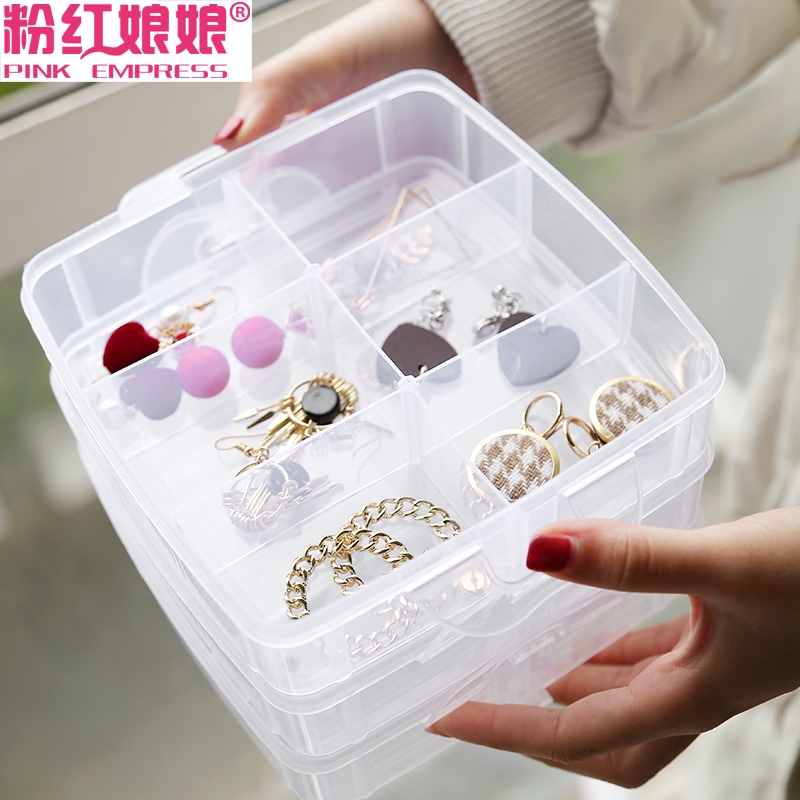 3 layers 18 transparent Plastic multi-storey storage box Portable Simplicity Jewelry box Ring Earrings Ear Studs Jewelry Boxin the Accessories/Fashion Jewelry, Jewelry storage , Jewelry Box category - from Buy2taobao.com to provide professional Taobao agent buy service