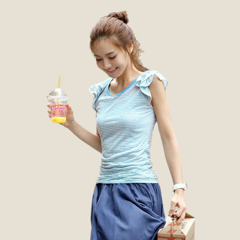 T恤女夏装针织衫修身...