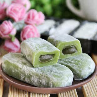 台湾传统糕点 雪之恋手造麻薯 绿茶味 180g Q糯好吃