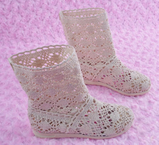  特价夏季骑士童靴 编织网靴镂空靴子低筒靴针织凉鞋靴 女童鞋