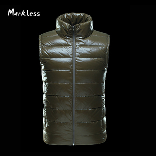  淘金币 Markless秋冬新款男士马甲羽绒背心正品 羽绒马甲 男