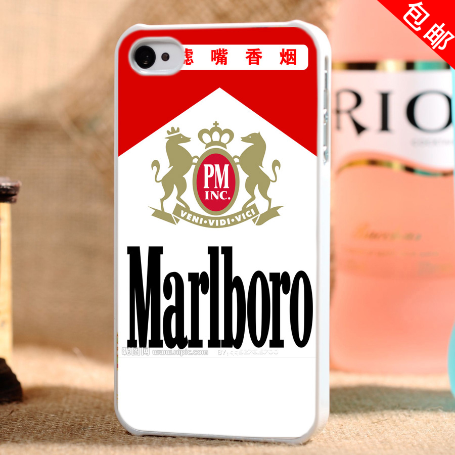 苹果 iPhone4/4S/5 手机壳 小米 保护套 万宝路 烟盒 创意 个性