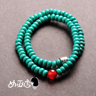  女巫店 年开运手环 狮子座女款 扁珠蓝绿松石聚合能量手环