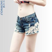 磨破洞<em>牛仔</em>裤春夏大码<em>牛仔短裤女夏</em>韩版潮宽松
