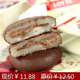  韩国原装进口特产食品糕点 乐天巧克力打糕 经典特色零食小吃186g