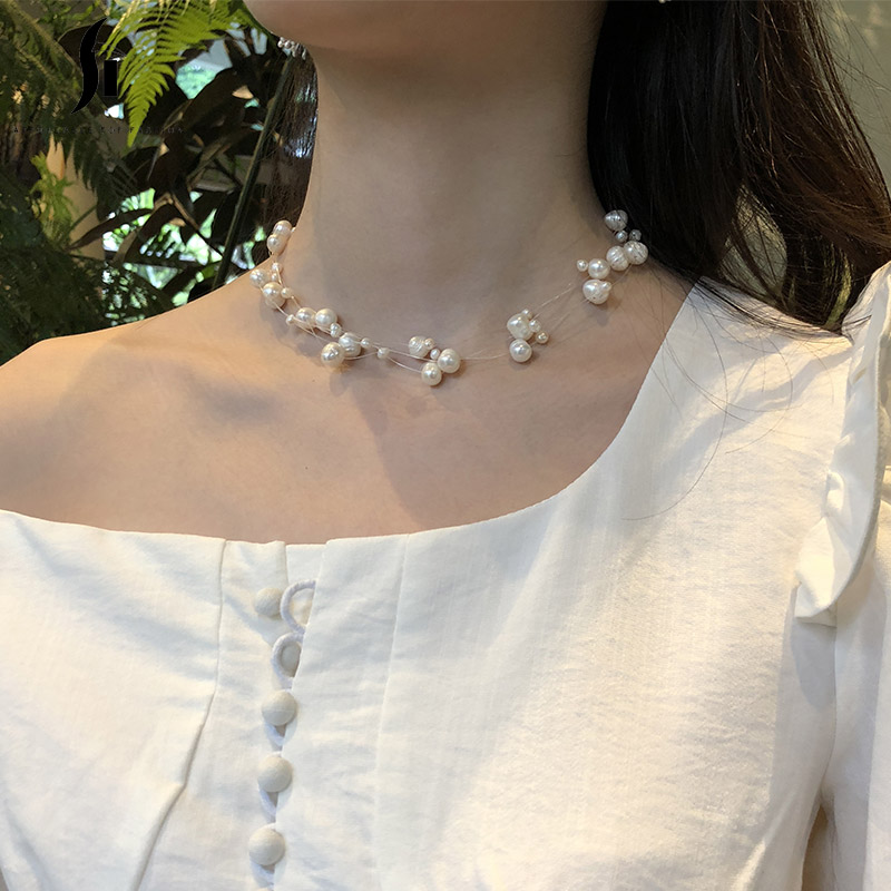 SiElla Freshwater Pearl Necklace choker clavicle adjust have cash less than that is registered in the accounts Neck strap Simplicity Ultra centsin the Accessories/Fashion Jewelry, Necklace category - from Buy2taobao.com to provide professional Taobao agent buy service