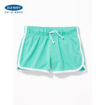 Old Navy女童 多选色弧边裤脚短裤 儿童运动裤203396-3 夏装新款Z