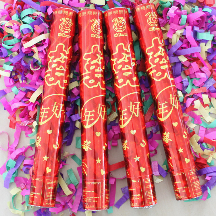 婚庆用品 结婚礼花/婚礼礼花筒/庆典派对无烟礼炮礼宾花/彩带80cm 婚庆用品 结婚礼花/婚礼礼花筒/庆典派对无烟礼炮礼宾花/彩带80cm