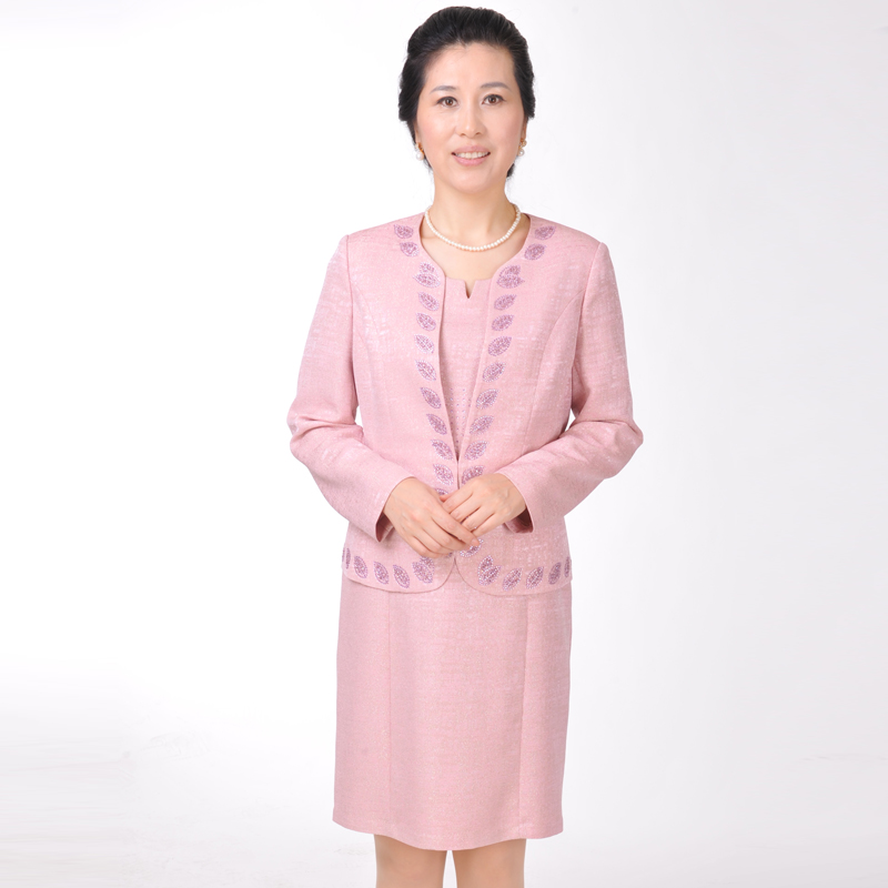 春秋新款中老年女装长袖连衣裙 妈妈婆婆高端婚宴装结婚礼服套裙 春秋新款中老年女装长袖连衣裙 妈妈婆婆高端婚宴装结婚礼服套裙