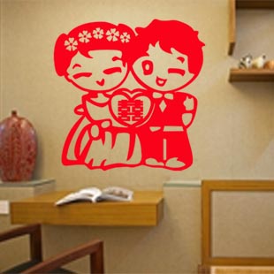 喜字贴门贴客厅卧室床头墙贴窗户玻璃贴墙贴纸相亲相爱 喜字贴门贴客厅卧室床头墙贴窗户玻璃贴墙贴纸相亲相爱