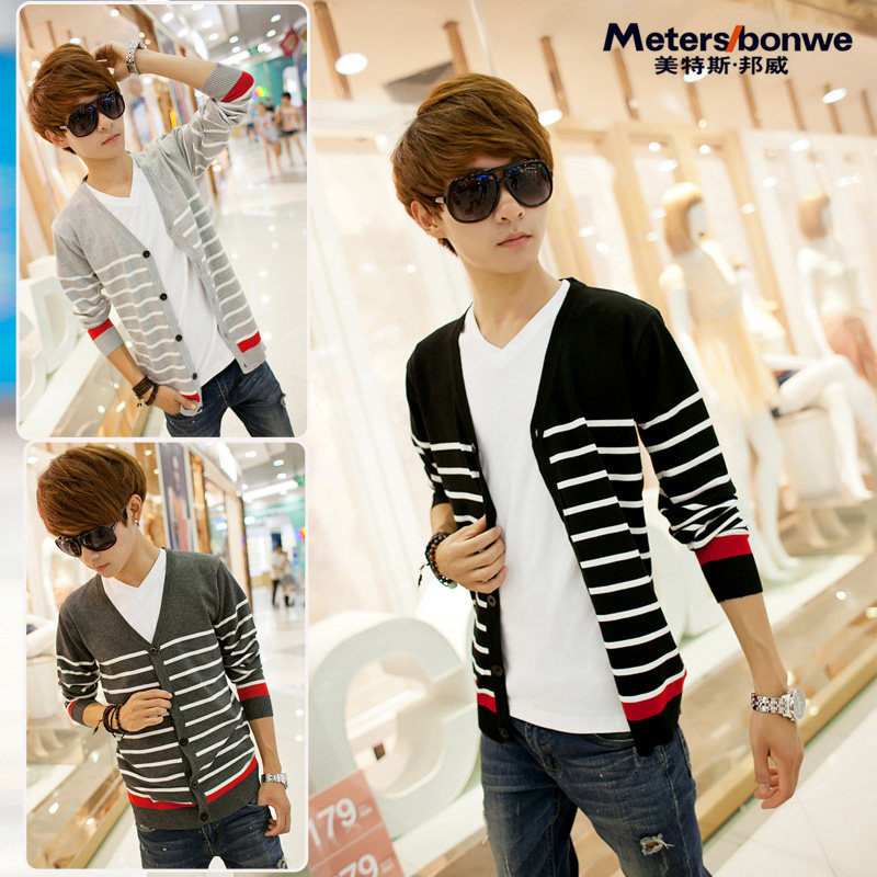 美特斯邦威2013秋冬装男士<em>毛衣男款</em>潮<em>韩版</em>V领