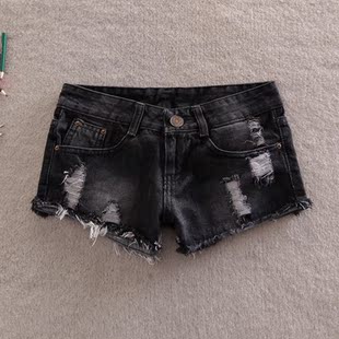 2014春装新款韩版<em>潮女</em>牛仔<em>短裤</em>破洞显瘦修身