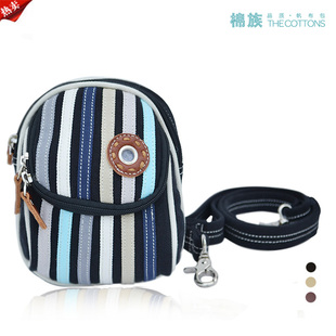  【棉族】帆布包包女包斜挎包腰包女布包女复古小包包