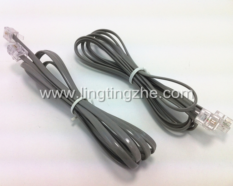 廠家兩芯配貓1.5m電話線雙水晶頭電話直線1.5米電話雙頭直線灰色在類目 電子/電工, 電線, 電話線中 - 來自Buy2taobao.com提供專業的淘寶代購服務