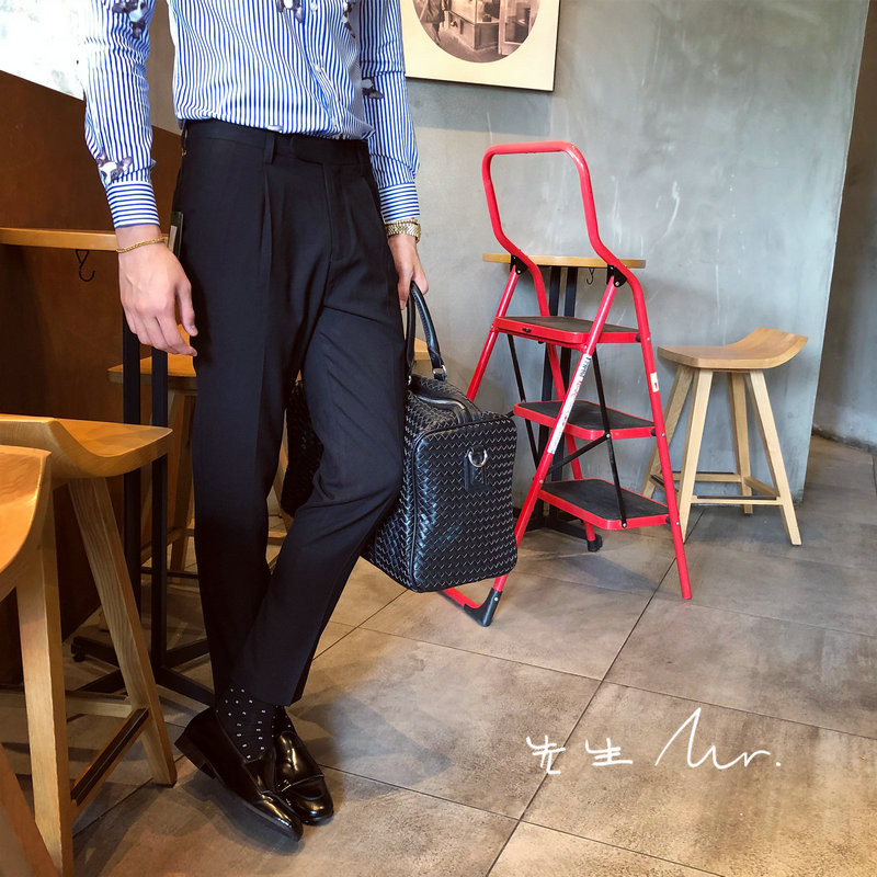 韓國韓版純色百搭商務休閑褲長褲男免燙休閑英倫長褲西褲青年潮流在類目 男裝, 休閒褲中 - 來自Buy2taobao.com提供專業的淘寶代購服務