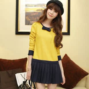 实拍连衣裙秋冬长袖...