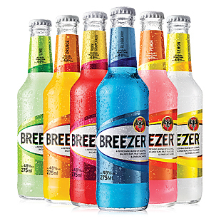  久加久洋酒 朗姆酒 百加得冰锐6瓶套装预调酒 6种口味 3件包邮