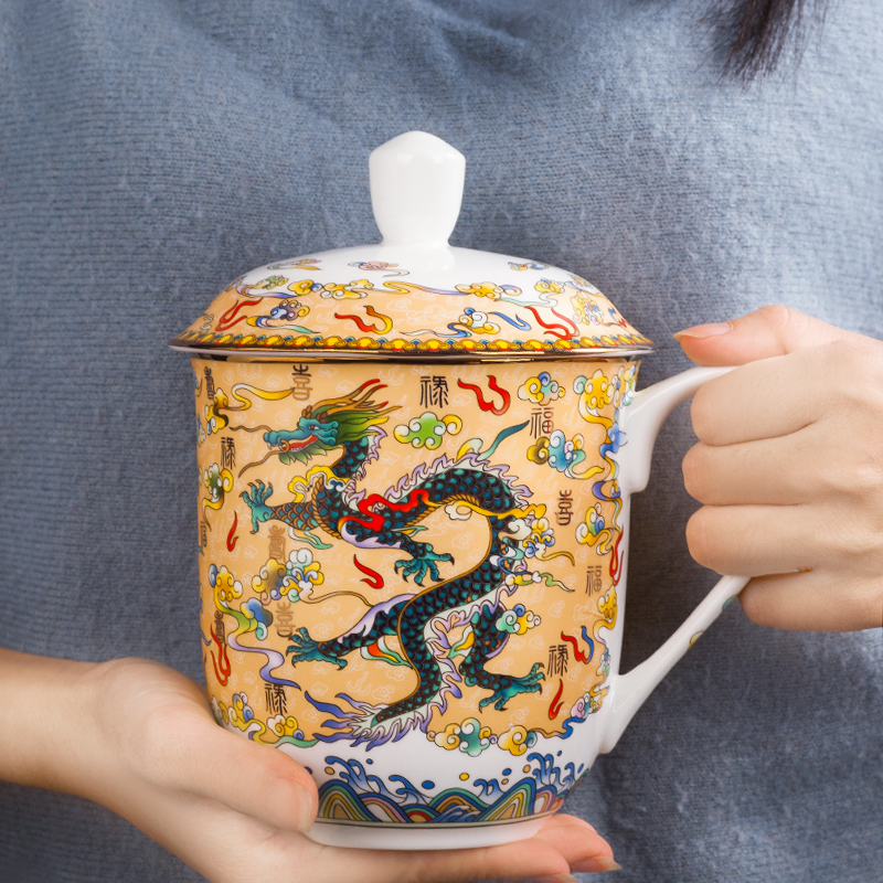 Large glass ceramics teacup Jingdezhen Bone Cups water 850 Milliliter to work in an office Meeting men and women Dedicated Water cupin the Tableware , Tea set , Cup category - from Buy2taobao.com to provide professional Taobao agent buy service