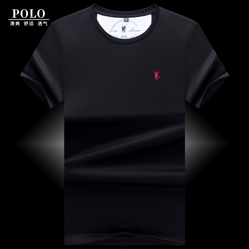 international Big men's wear Short sleeved T-shirt Youth Popular Paul Large Mercerized cotton Embroidered standard half sleeve blackin the Men's clothing, Polo Shirts category - from Buy2taobao.com to provide professional Taobao agent buy service