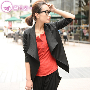  新品 OL女士小西装外套女装 时尚机车大翻领小西服3710