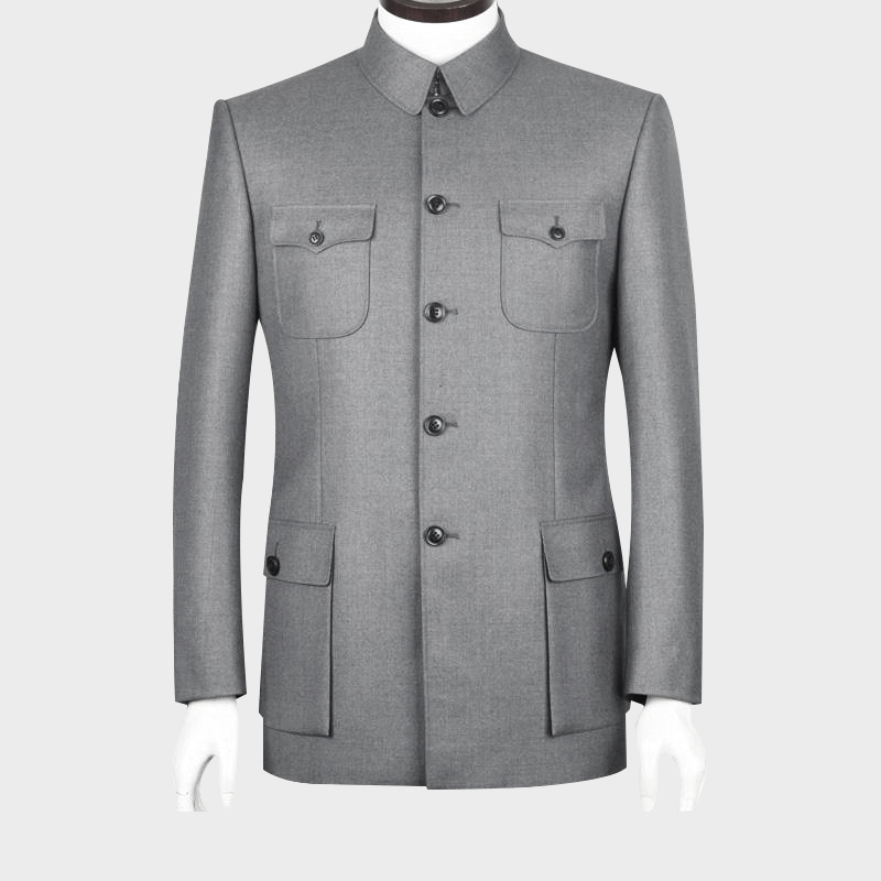 New products 2019 Autumn National Costume middle age Lapel Chinese tunic suit costume Costume Chinese stylein the Men's clothing, National costume category - from Buy2taobao.com to provide professional Taobao agent buy service