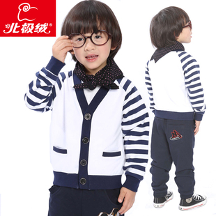  北极绒 童装春装新款儿童开衫套装学院风两件套 B451700513