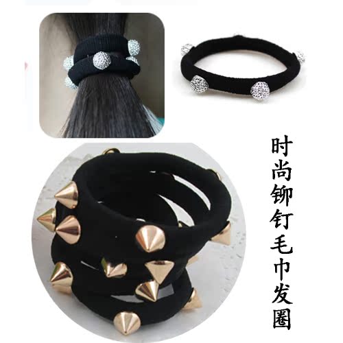 B137 Korean Edition Hairdressing Hairpin Metal ball rivet towel scalp Ponytail Hair rope Tousheng Leather sheath rubber stringin the Family/Personal Cleaning Tools , Personal care cleaning appliances , Headband/Hairnet category - from Buy2taobao.com to provide professional Taobao agent buy service