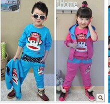 New genuine counter mouth monkey spring and autumn new cotton male and female children leisure Parure