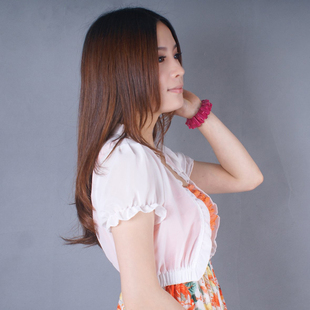  蝶依菡 黑色短袖女装雪纺短外套开衫小外搭小坎肩女小披肩夏