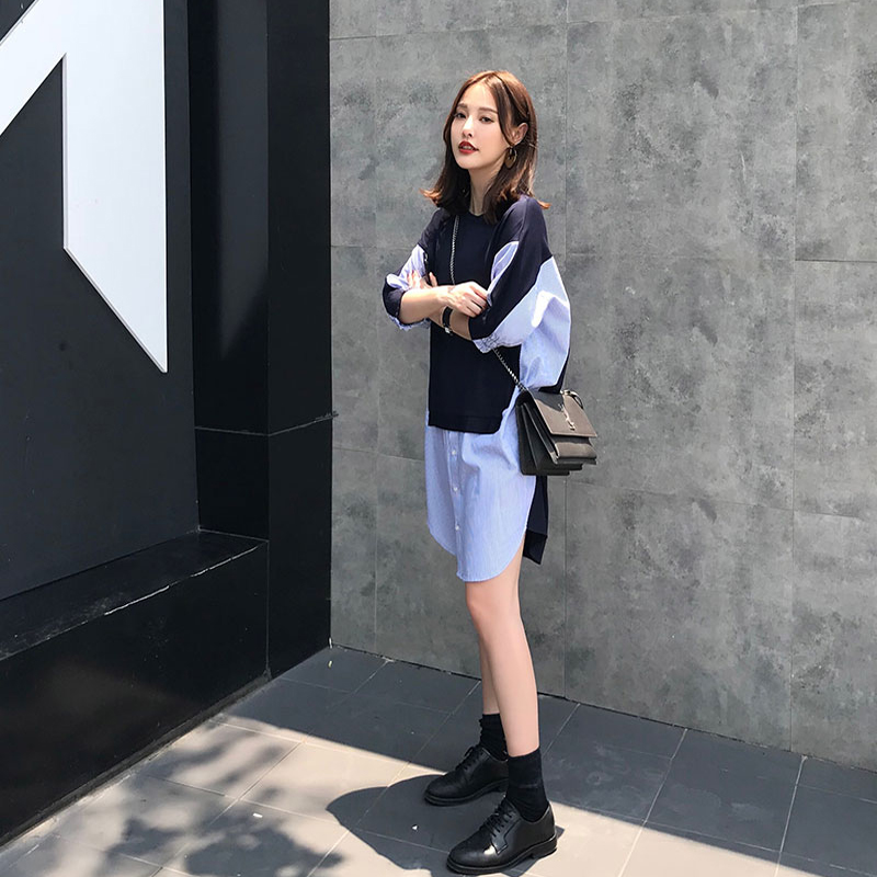给你不一样的视觉感~春夏外出哺乳衣假两件拼接显瘦连衣裙月子服在类目 孕妇装/孕产妇用品/营养, 家居服/哺乳装/秋衣裤, 哺乳衣中 - 来自Buy2taobao.com提供专业的淘宝代购服务