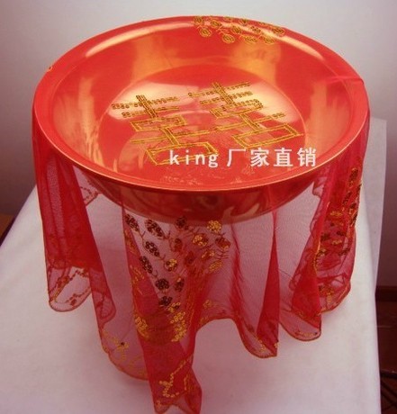 精美凤凰金片结婚大红盖头 婚庆用品头巾 新娘