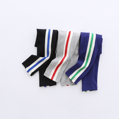 儿童长裤 杨梅2018春季新款宝宝松紧腰打底裤织带小女孩裤子