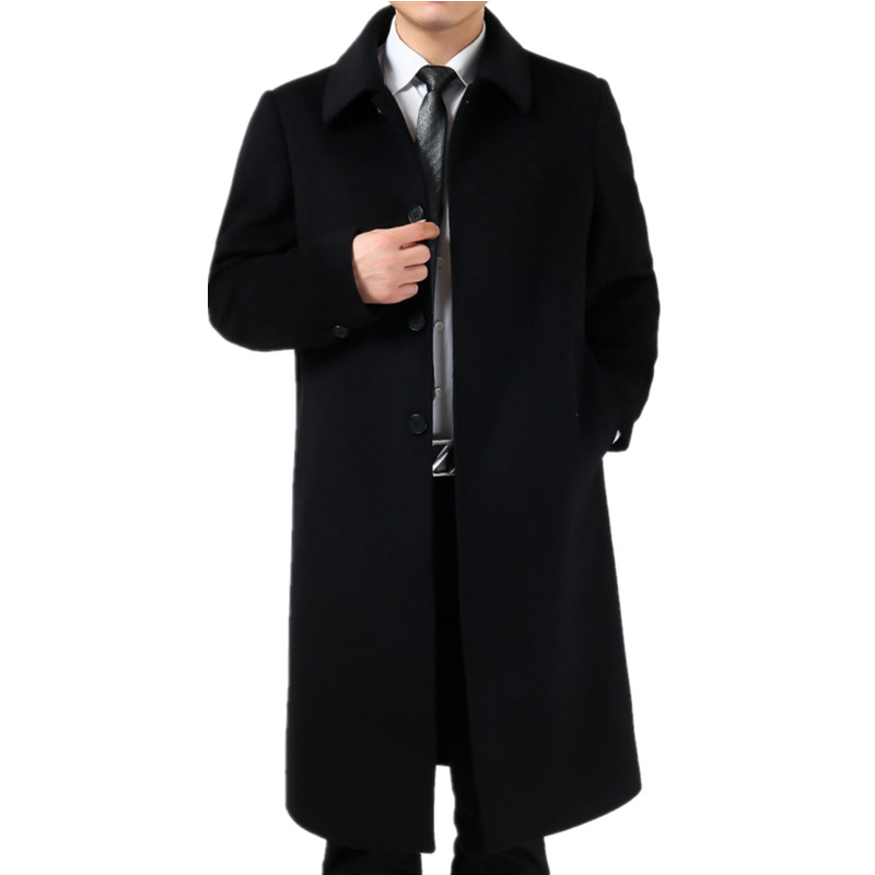Autumn and winter Middle and old age Woolen overcoat Overknee have more cash than can be accounted for Cashmere coat thickening dad Woolen coatin the Men's clothing, Woolen coat category - from Buy2taobao.com to provide professional Taobao agent buy service