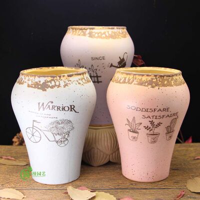 多肉植物老庄盆透气手绘陶瓷花盆栽植物欧式风格创意个性花盆