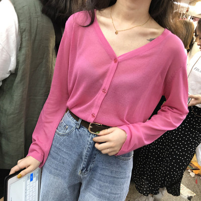 2019开衫镂空外套短款外搭披肩针织女薄款夏季空调衫冰丝防晒衣