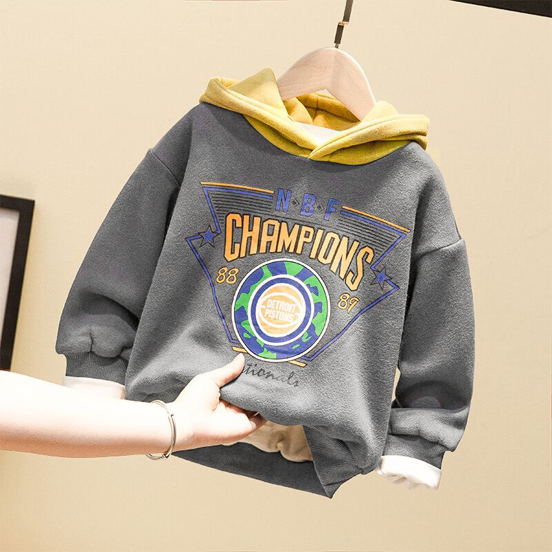 Boy Sweater Plush Children Western style Socket children thickening keep warm jacket 2018 Autumn and winter new pattern Chao Yiin the Children/Baby/Family fitted , Sweater/Fleece category - from Buy2taobao.com to provide professional Taobao agent buy service