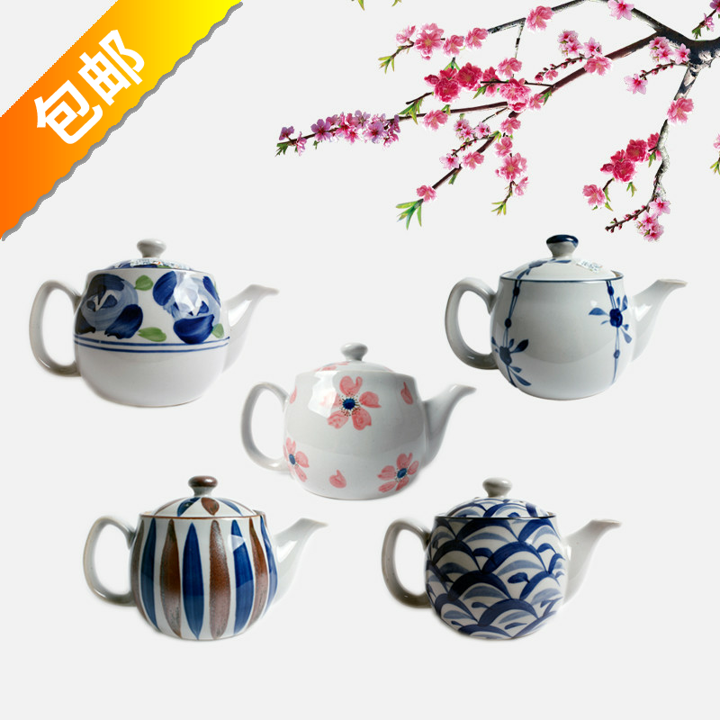 日式和风茶具韩式纯手绘釉下彩青花瓷创意古典花礼品茶壶宋青瓷|msdalam kategori pinggan mangkuk, set teh, teko - dari Buy2taobao.com untuk memberikan perkhidmatan ejen Taobao profesional membeli