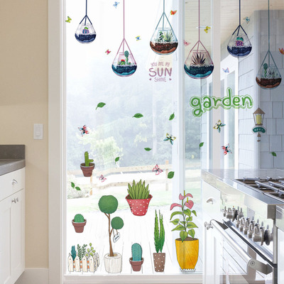 玻璃门上窗贴纸装饰个性创意窗户贴画自粘镜子小图案3d立体墙贴花