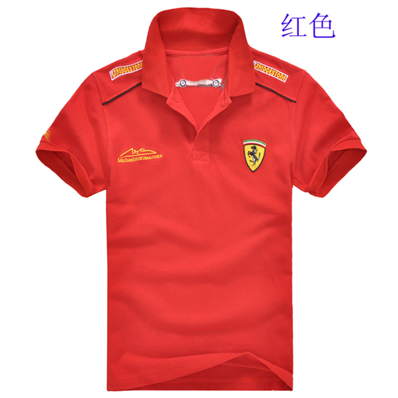 Summer new Men's Short sleeved Racing Wear T-shirts Full embroidery LOGO Motorcycle suit pure cotton POLO Sweaterin the Sports/Yoga/Fitness/Fans supplies , F1/Racing , Racing suits category - from Buy2taobao.com to provide professional Taobao agent buy service