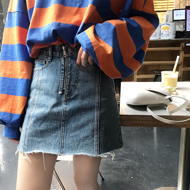 BIGKING大金家 牛仔短裙女新款 韩版学生高腰显瘦半身裙|msdalam kategori Butik wanita / wanita, skirt - dari Buy2taobao.com untuk memberikan perkhidmatan ejen Taobao profesional membeli